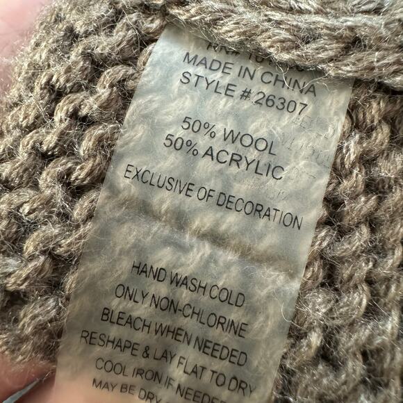 Soft Surroundings Shawl Collar Cardigan Sweater Wool Blend Brown - Picture 9 of 9